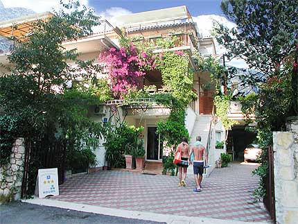 front with flowers